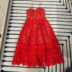 Beautiful red Self-portrait dress